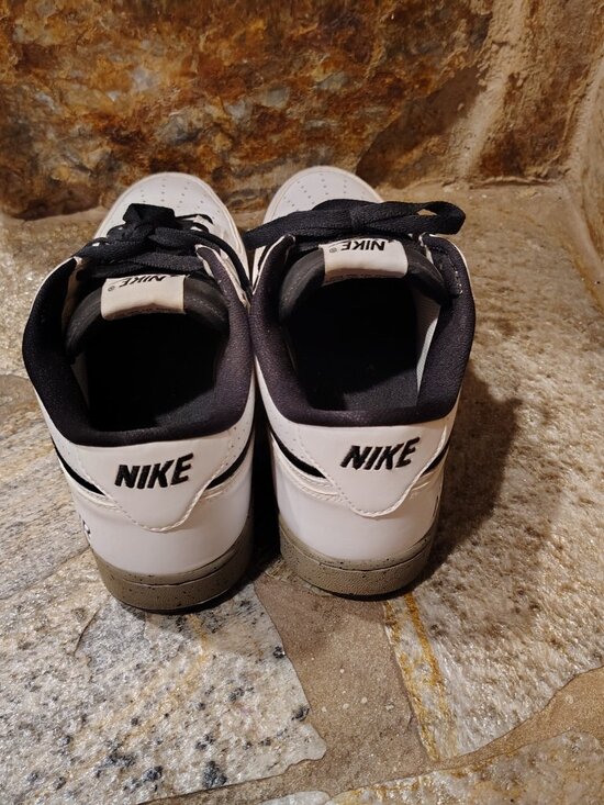 Nike Air Indee Patent Leather Sneakers 318488-101 White Black Cement Size 11 main image 6
